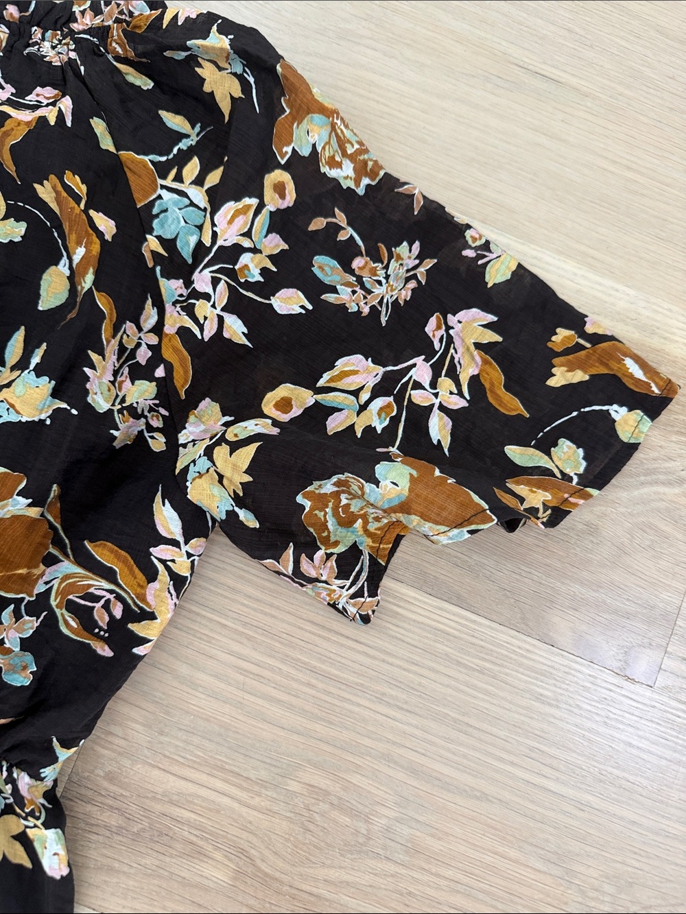NWT Baltic Born Hathaway Midi Dress Black Floral Smocked Size M - Picture 9 of 9